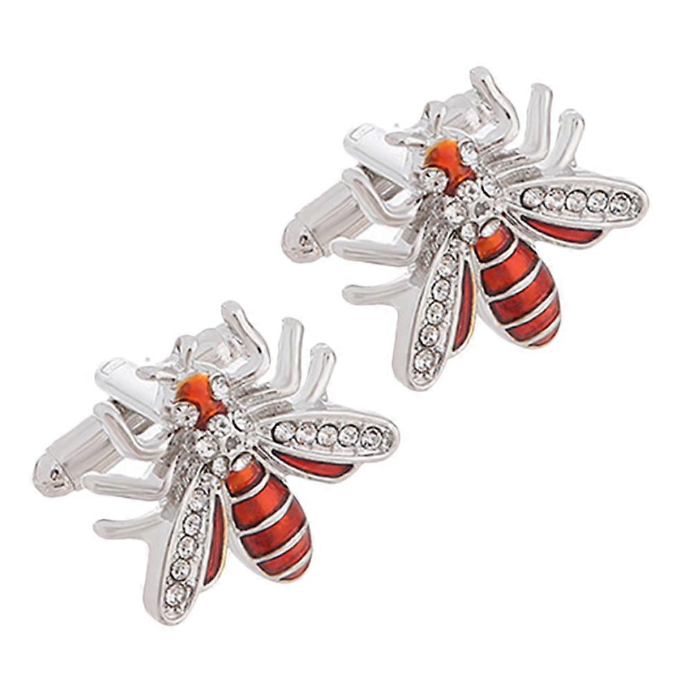 Red Alloy Cuff Links for Men Excellent Craftsmanship Durable and Practical for Formal Occasions 1 Pair