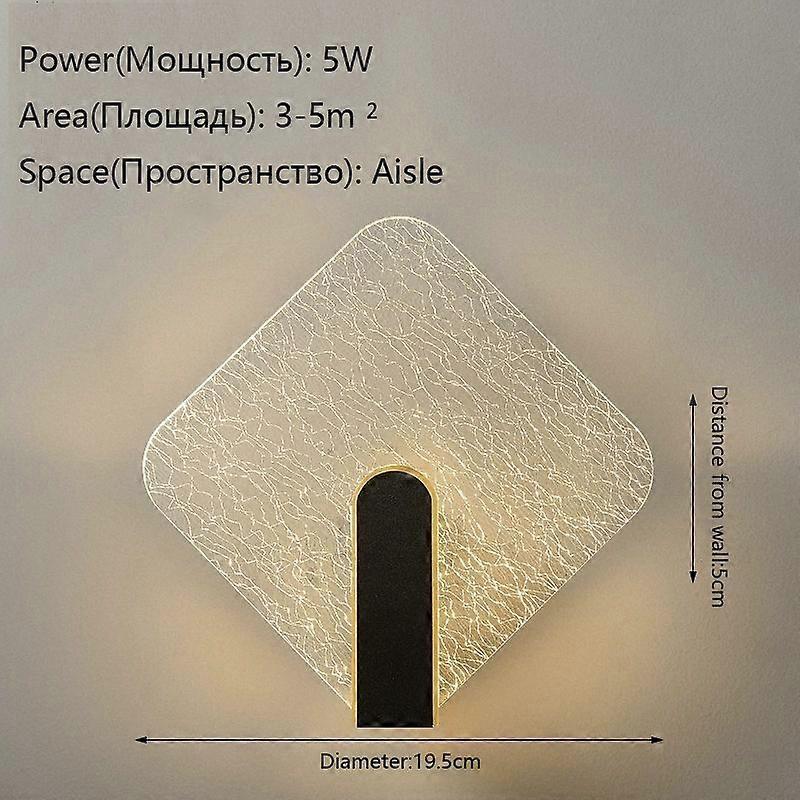 Nordic Sconces Wall Lamp Luxury Round Square White Indoor Bedside Table Foyer Corridor Bedroom Decoration Wall Light Home Decor