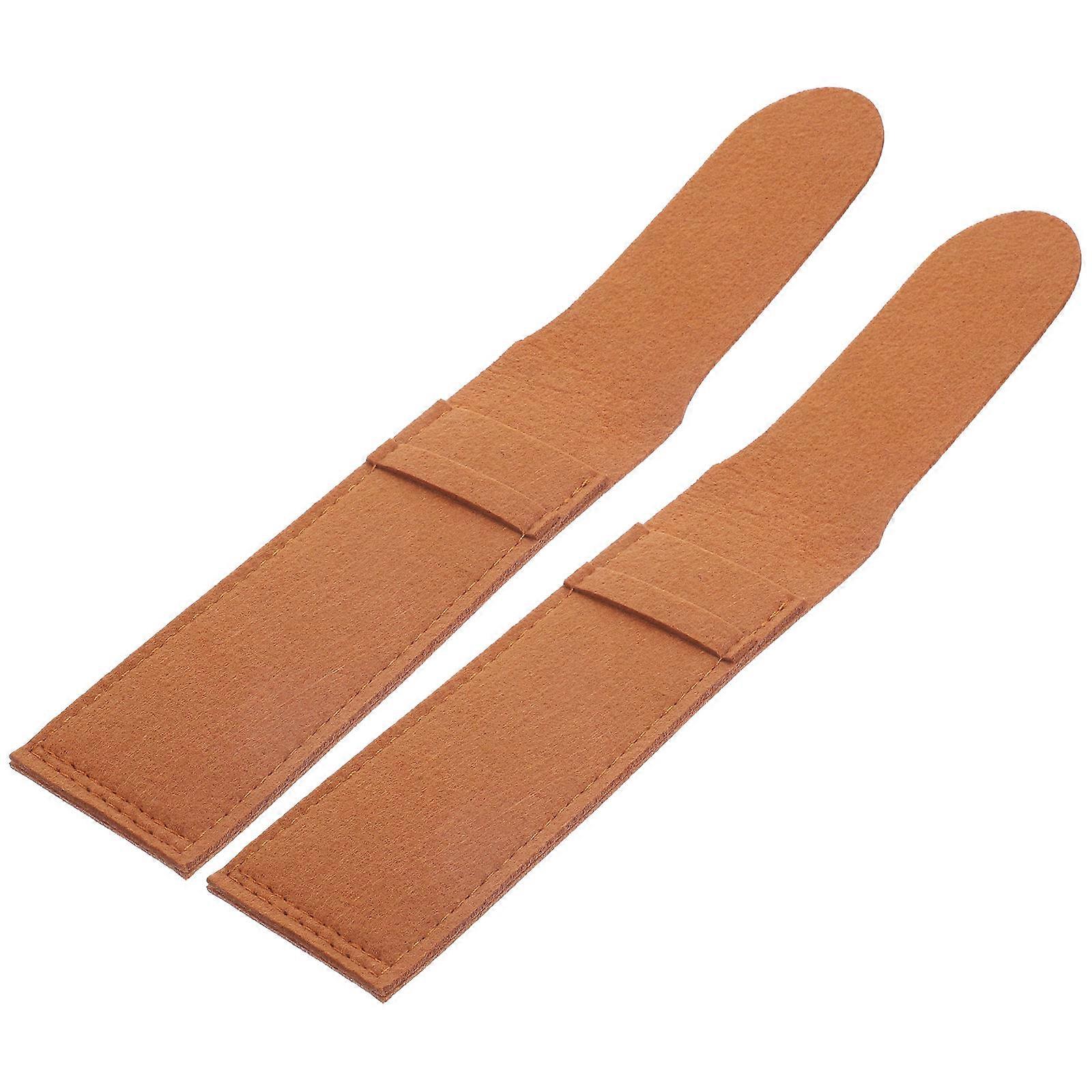 Brown Storage Bag for Chefs with Felt Lining Protects from Scratches 2pcs