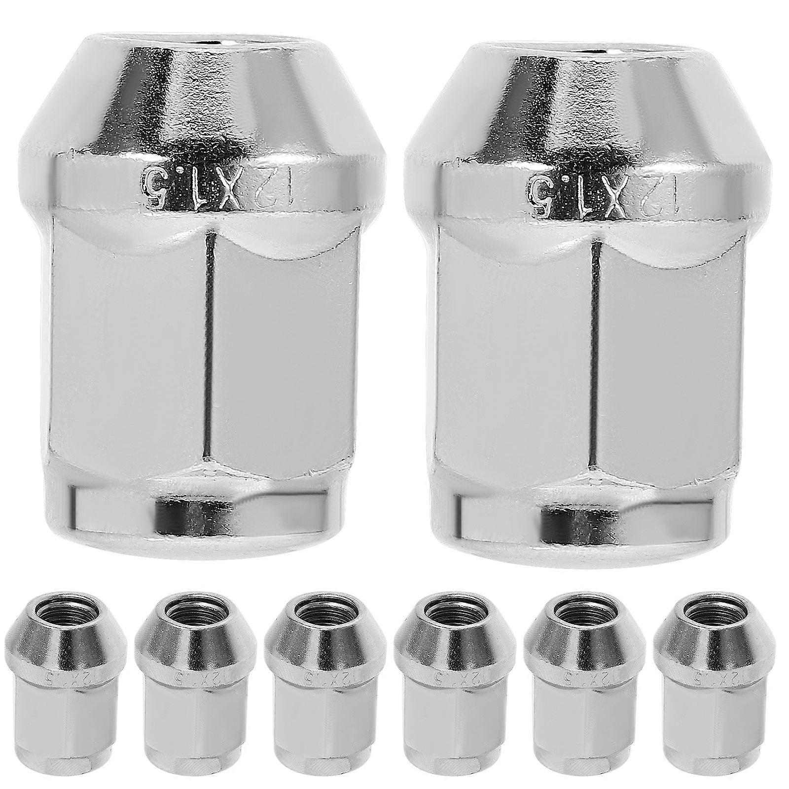 Automobile Tire Nut Hub Nut Wheel Lug Nut Compatible Car Components Standard Design Round Shape Easy Installation 10Pcs