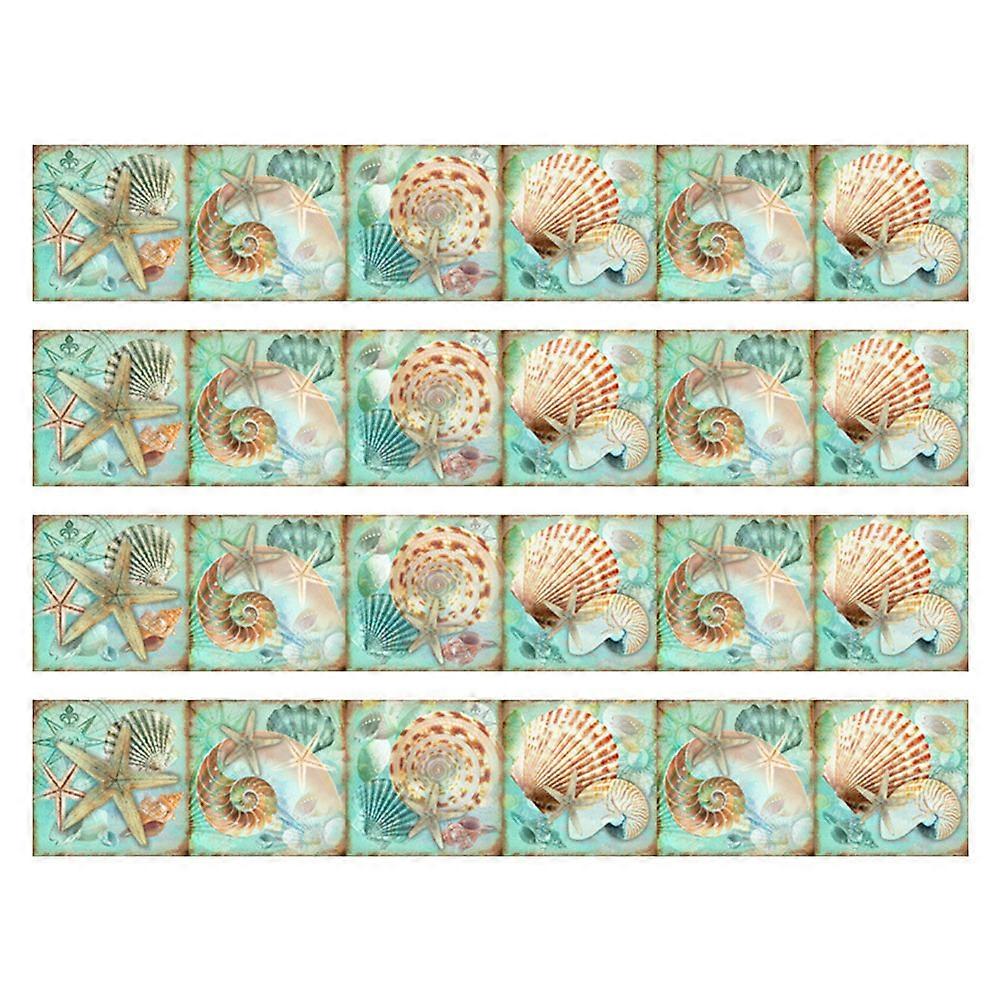 Kitchen Tile Stickers Decals Classical Atmosphere Removable Waterproof 10.00X10.00CM 24Pack