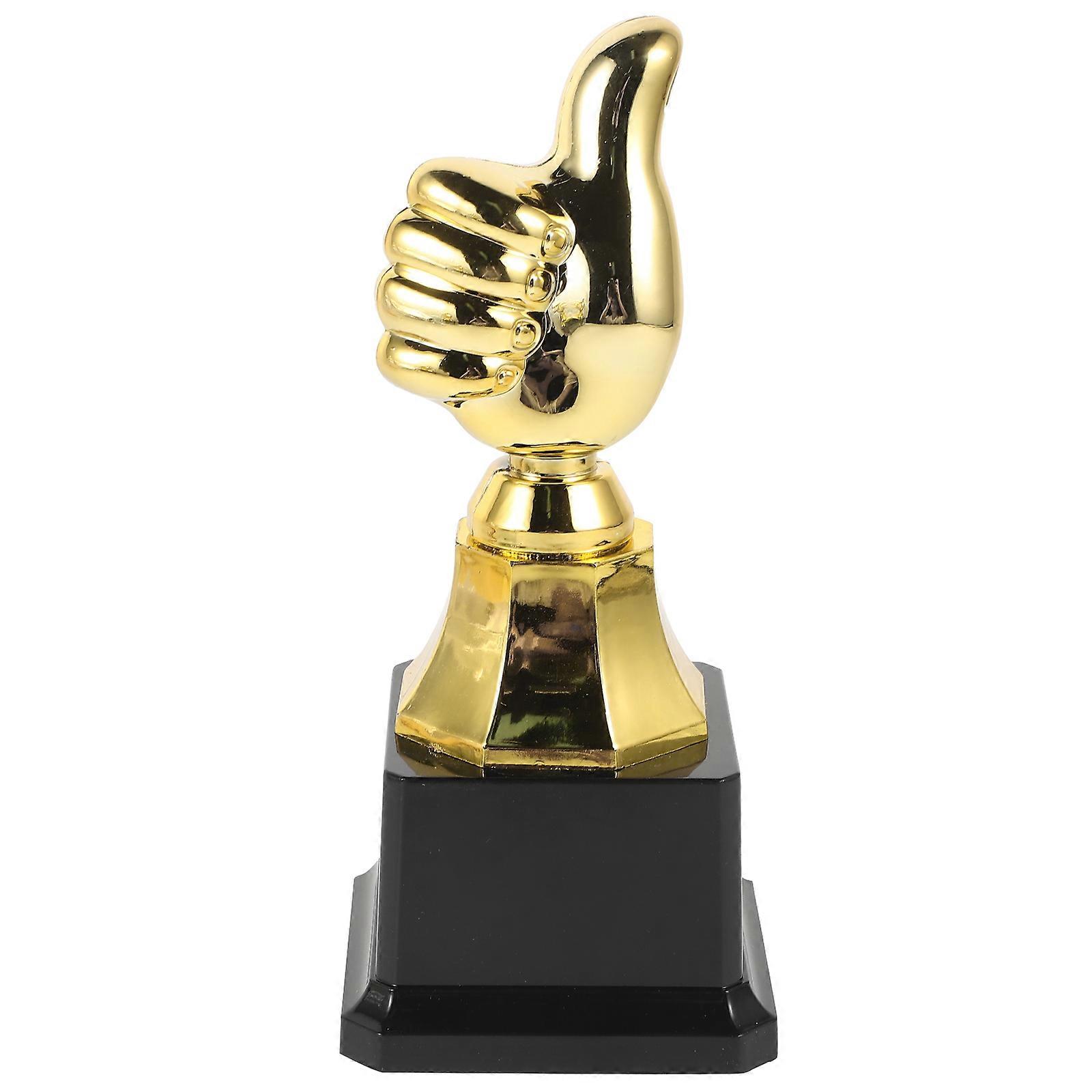 Thumb Trophy Award for Parties – Lightweight Desktop Ornament with Light Refraction Effect for Basketball, Football, Dance Shows and More