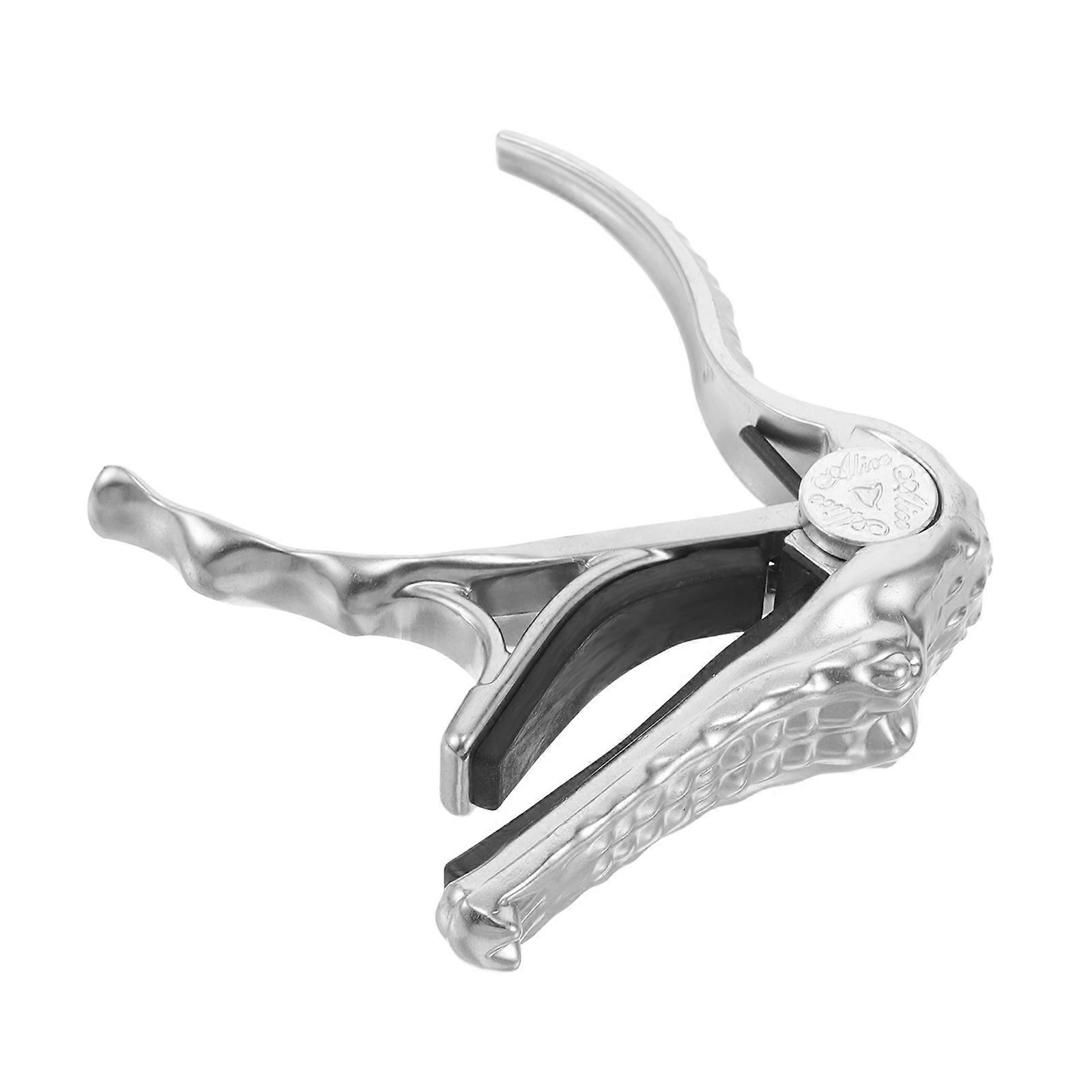 Guitarists Capo Metal Material Pitch Adjustment for Music Creation Silver Color 1Set
