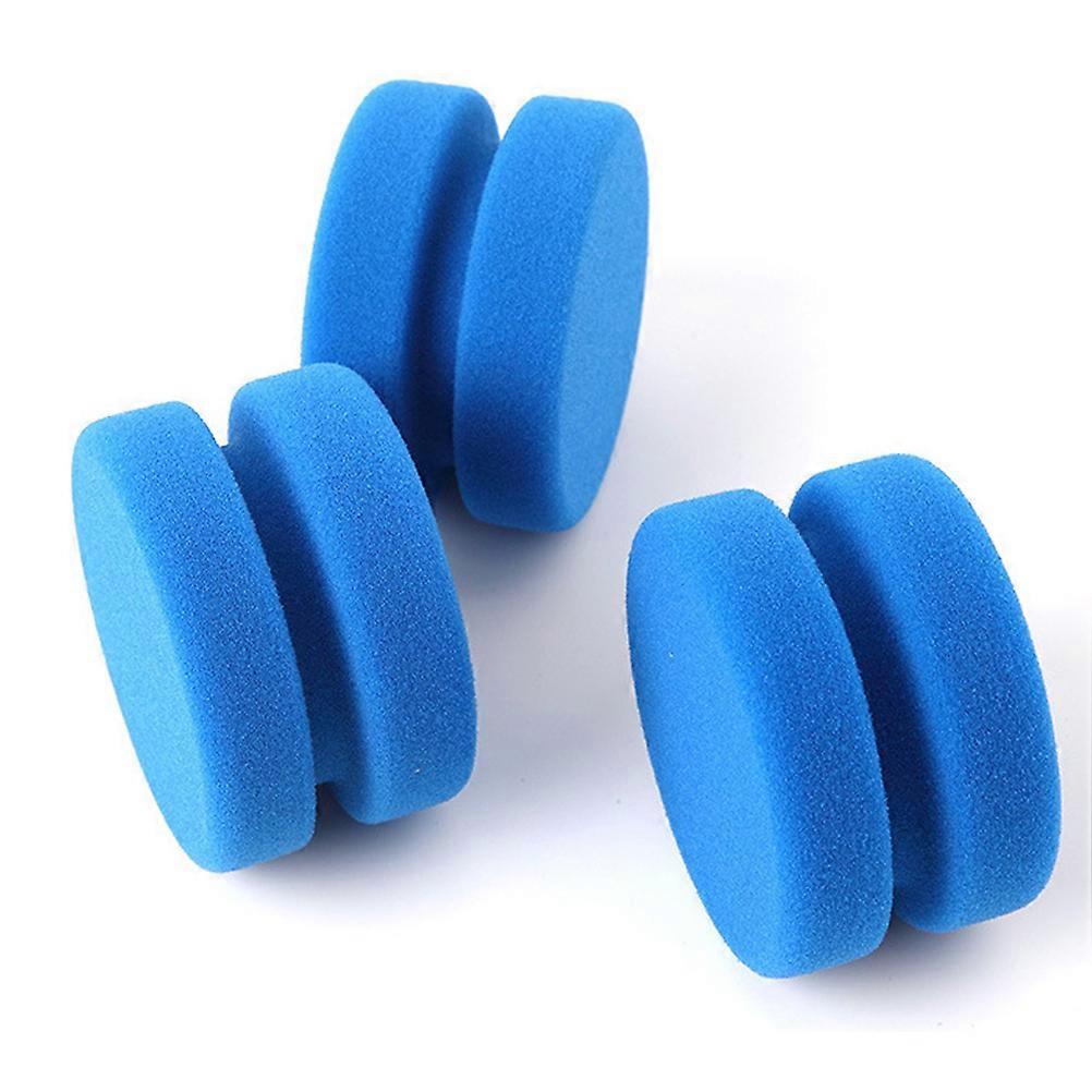 5 Pcs Cleaning Sponges Double Side Car Maintenance Tools Waxing Polishing Sponge for Kitchens Bathroom Car (Blue)