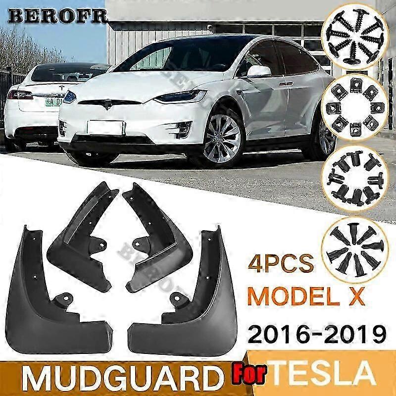 Vynikajúci automobilový blatník4x Car Čierne lapače nečistôt pre Tesla MODEL X Y S 3 2014-2023 Predné zadné blatníky Fender Mud Guard Splash Mudguards príslušenstvo