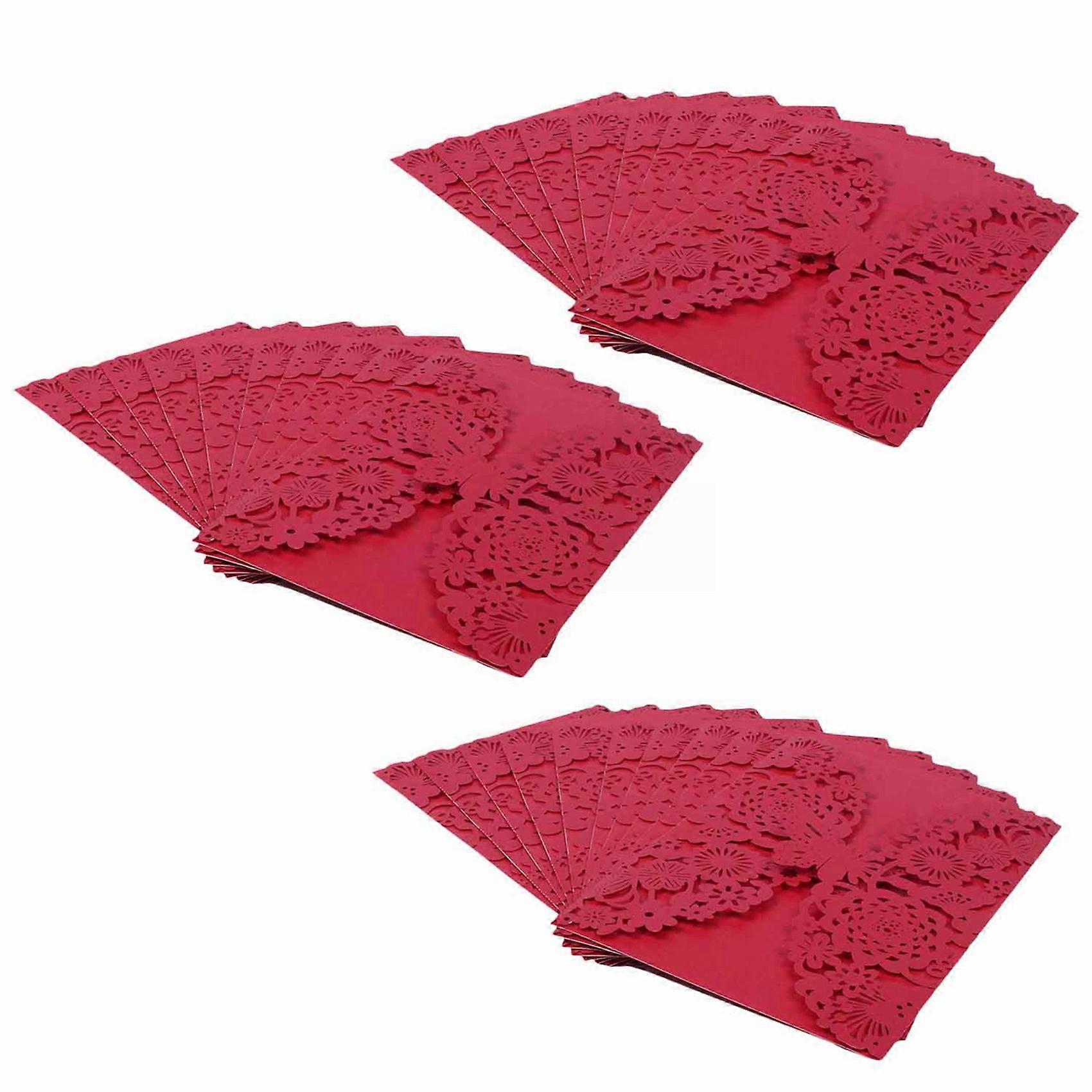 10Pcs/Set Delicate Carved Butterflies Romantic Wedding Party Invitation Card Envelope Invitations fo