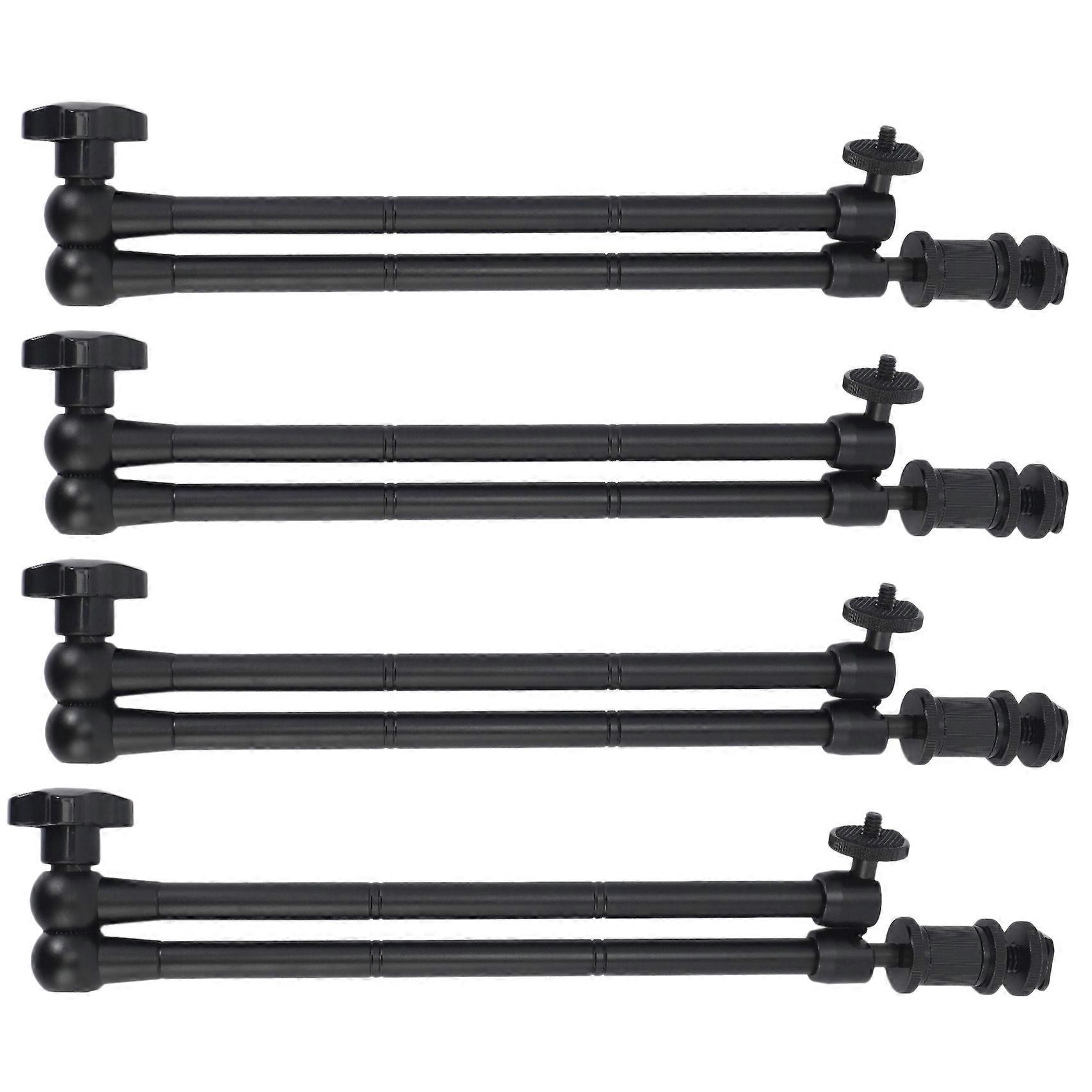 4pcs 20Inch Adjustable Articulating Friction Magic Arm with Hot Shoe Mount for LED Light DSLR Rig LC