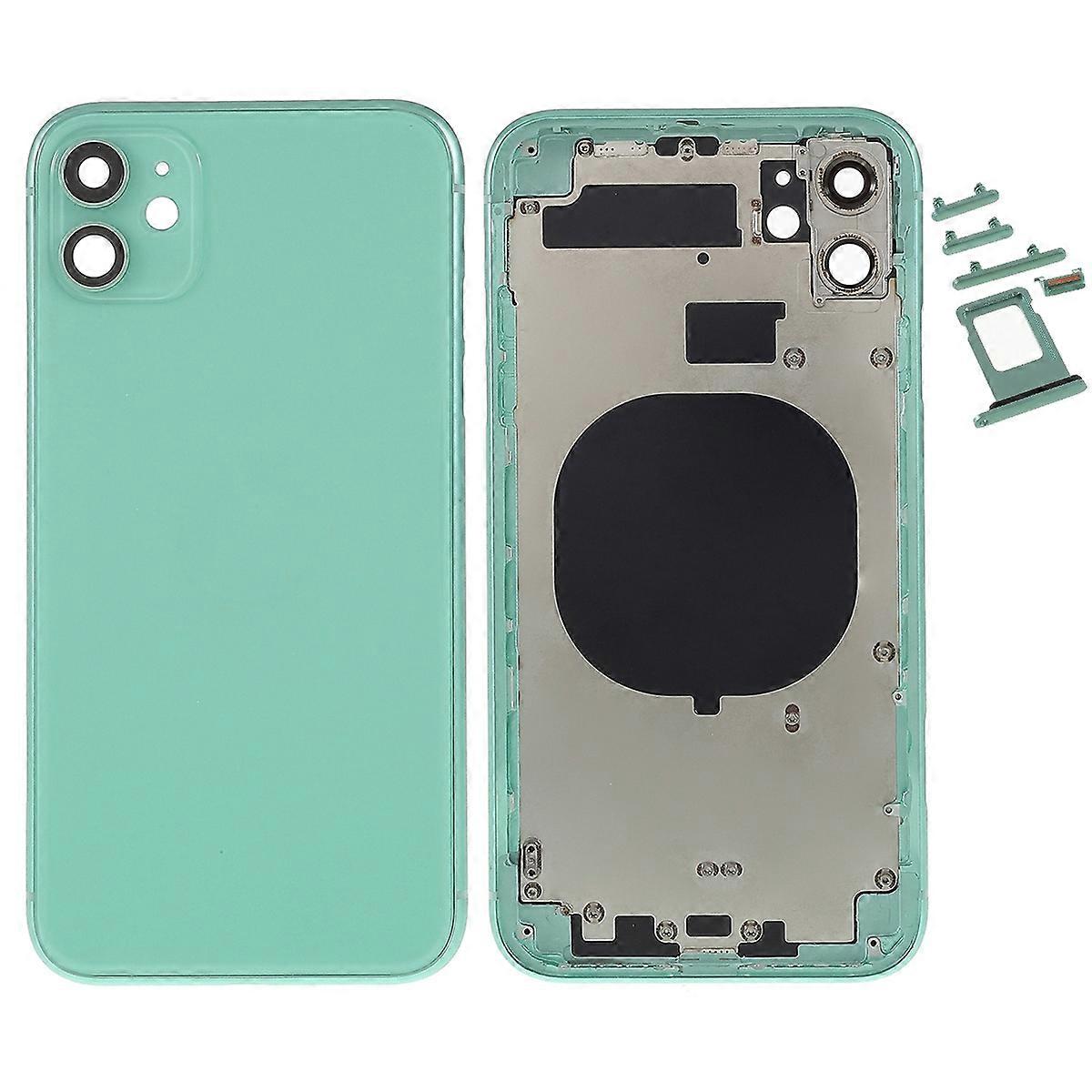 For iPhone 11 6.1 inch Back Battery Housing Cover Middle Plate Frame Side Buttons Replacement Part (