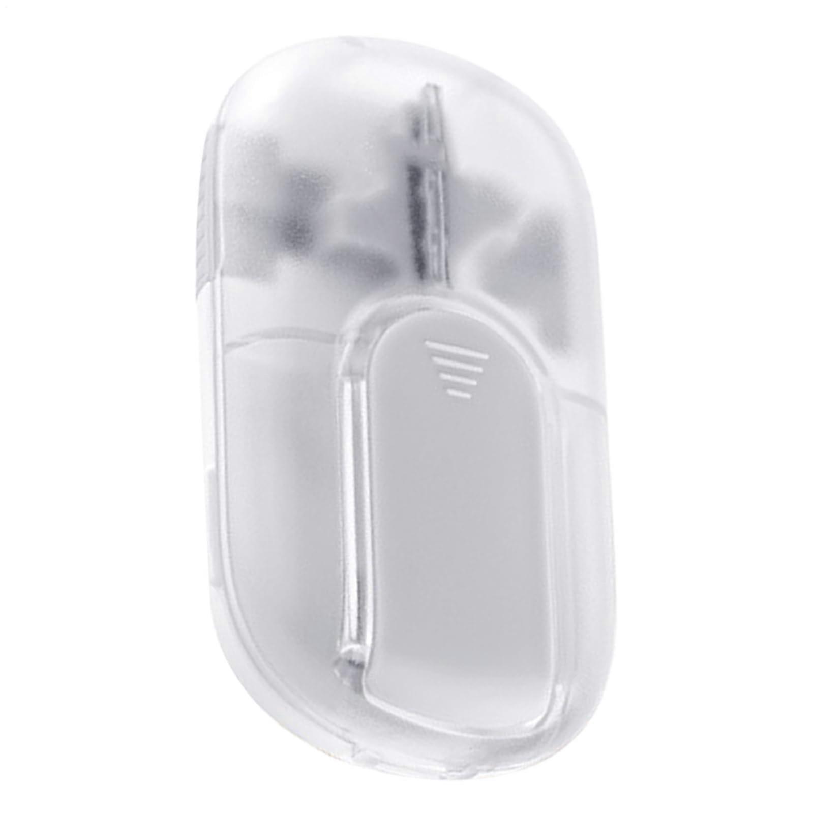 Pill Cutter and Crusher, Reusable White Pill Box for Travel, Portable for Home and School Use, Compact Design