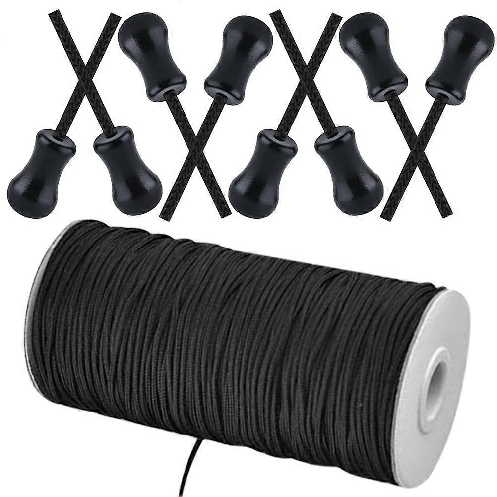 String to Repairs Camper Blinds with Adjustable Length 100 Meter Black Polyester 1 Set