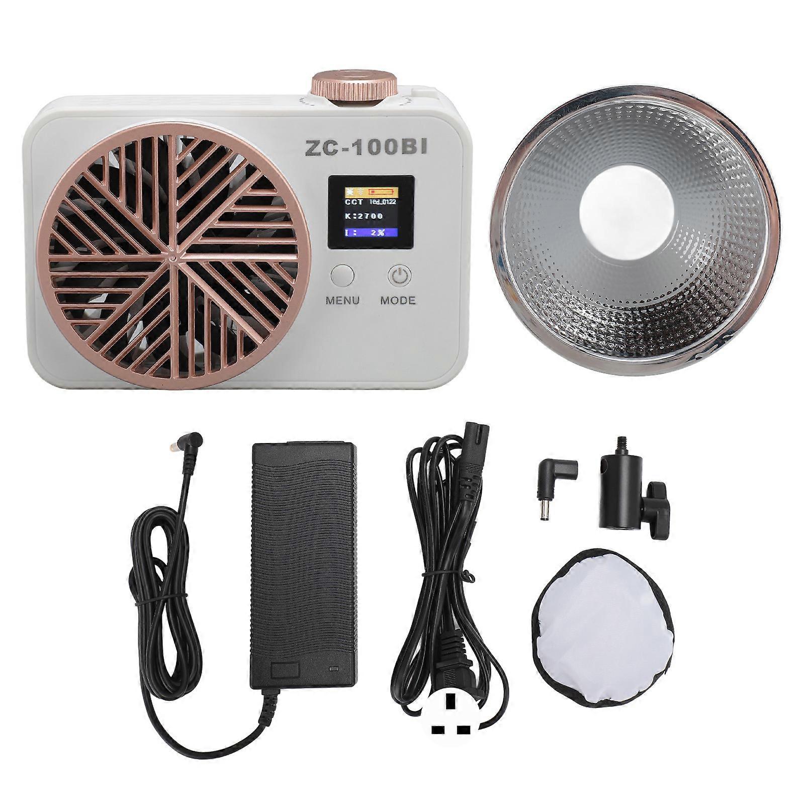 100W Bi Color LED Video Light 30000LM 2700‑7500K Photography Studio Light for Video Recording Live Stream UK Plug 100‑240V White