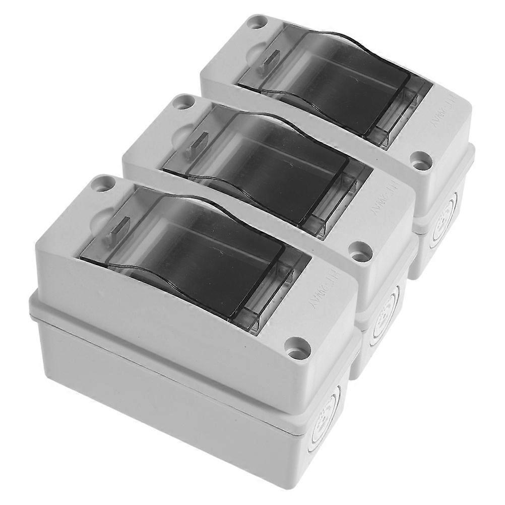 Weatherproof Breaker Box IP65 Rated Rectangular Enclosure for Charging Stations Multi-Circuit Distribution 3Pcs