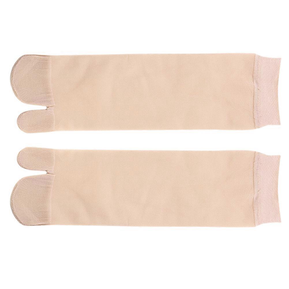 Silk Toe Socks for Women and Men Disconnect Big Toe Comfortable SkinFriendly Material One Size Fits Most Beige