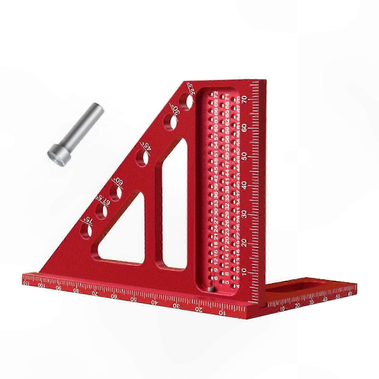 High Precisions Aluminum Miters Square Ruler Multiple Angles Measuring Tool Clear Scale for Carpentry & Engineering Projects