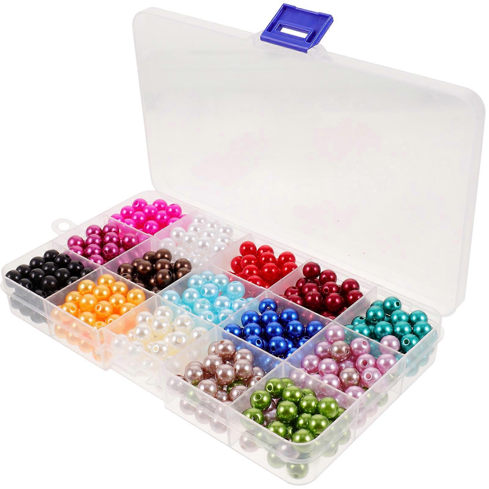 Rounded Imitation Pearl Beads for DIY Jewelry Making – Versatile Spacer Beads for Bracelets, Necklaces, and Handicraft Projects – Easy Stringing