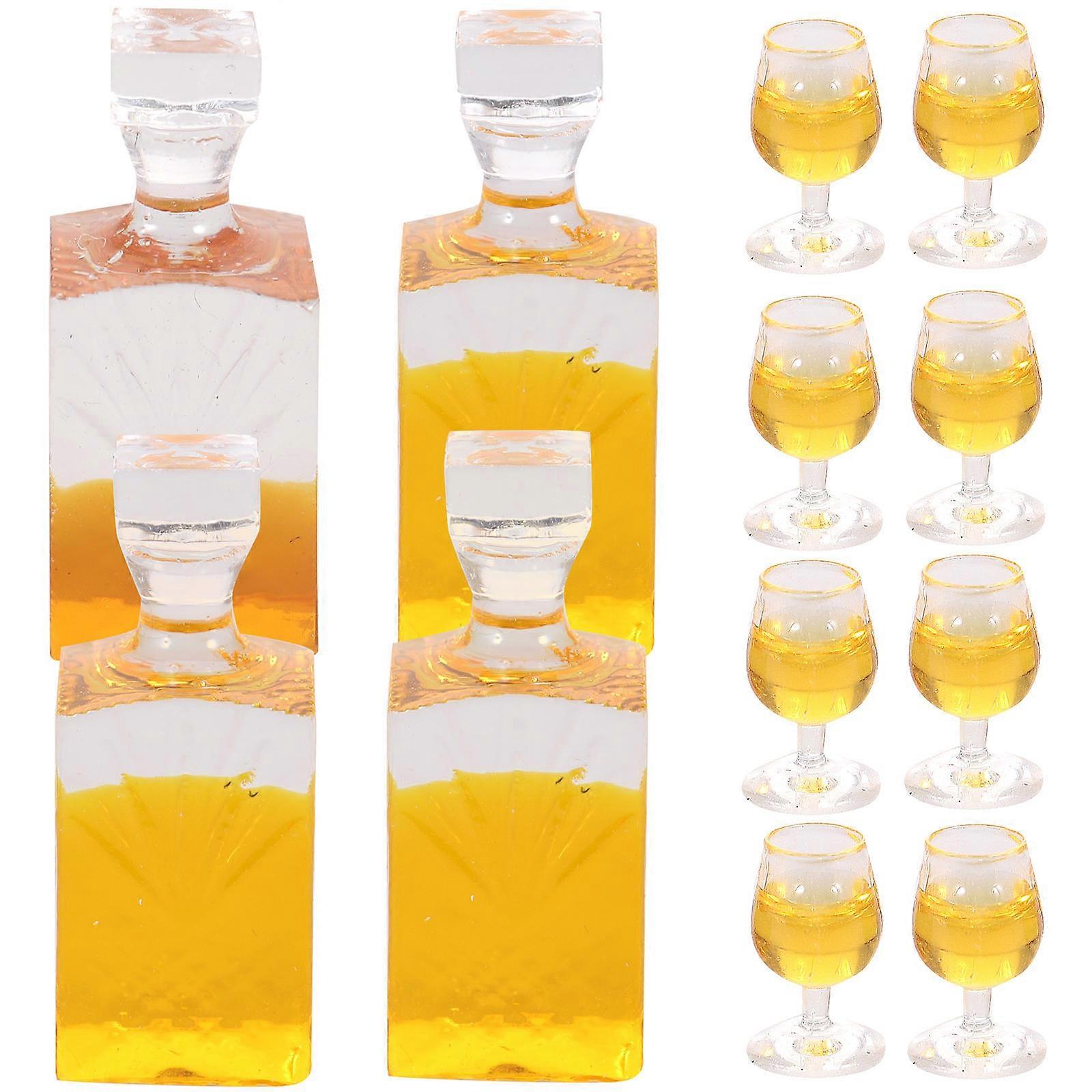 Mini Toy Mini Liquor Bottles Kitchen Accessories Kids Mini House Enthusiasts 2X0.9X0.9CM DIY Crafts 4 Sets