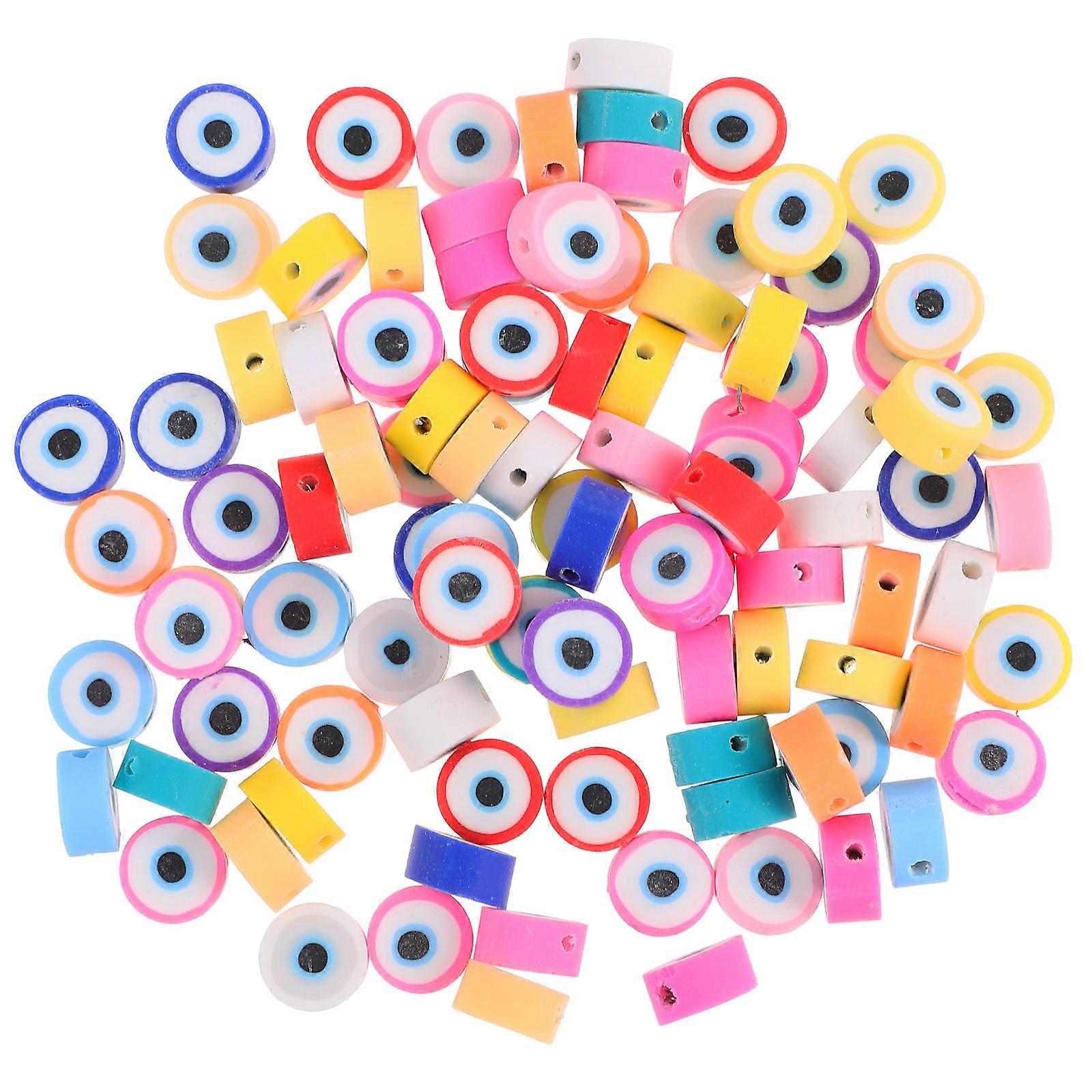 200Pcs Evil Eye Shape Beads Jewelry Making Beads For Children And Craft Enthusiasts Assorted Color DIY Projects