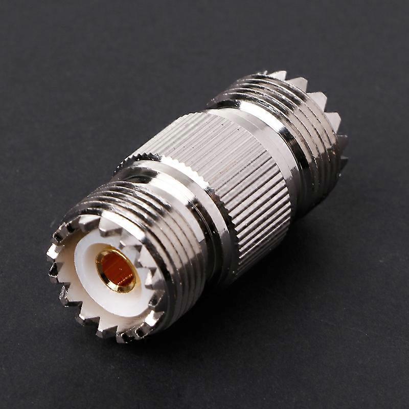 UHF PL-259 SO-239 メス - UHF メス RF ソケット ストレート コネクタ アダプター ニッケル