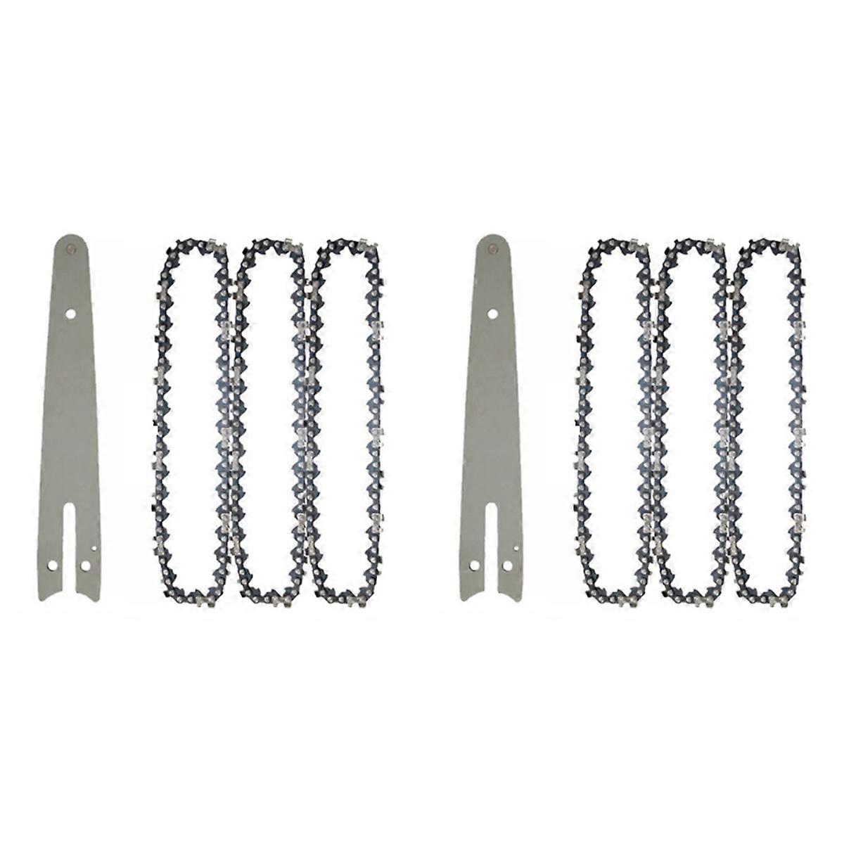 2pcs 1/4 Chainsaw Chain Guide 6 Inch Electric Saw Mini Chainsaw Logging Blade Pruning Chain Saw Chai