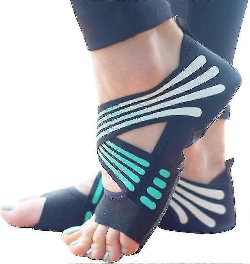 Calzini da yoga Calze antiscivolo senza dita da donna per Pilates Barre Ballet Workout Fz