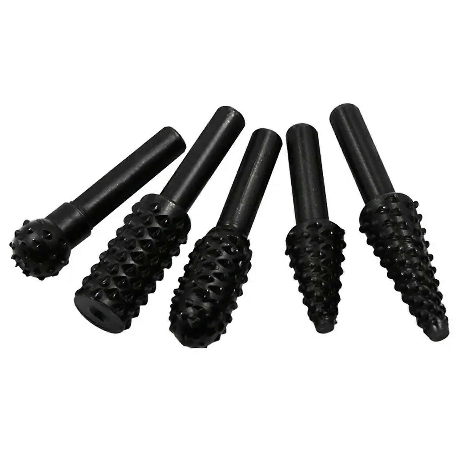 5 Pieces 1/4 Inch Drill Bit Rotary Rasp File Set for Woodworking
