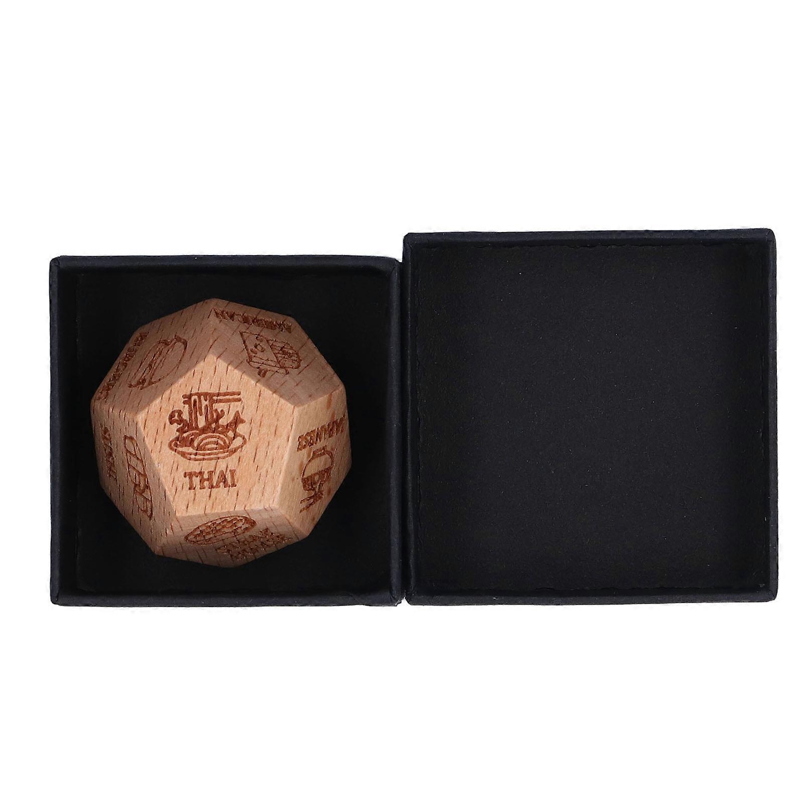 Date Night Dice Wooden Long Lasting Use Portable Couple Dice Game for Anniversary Memorial Day B