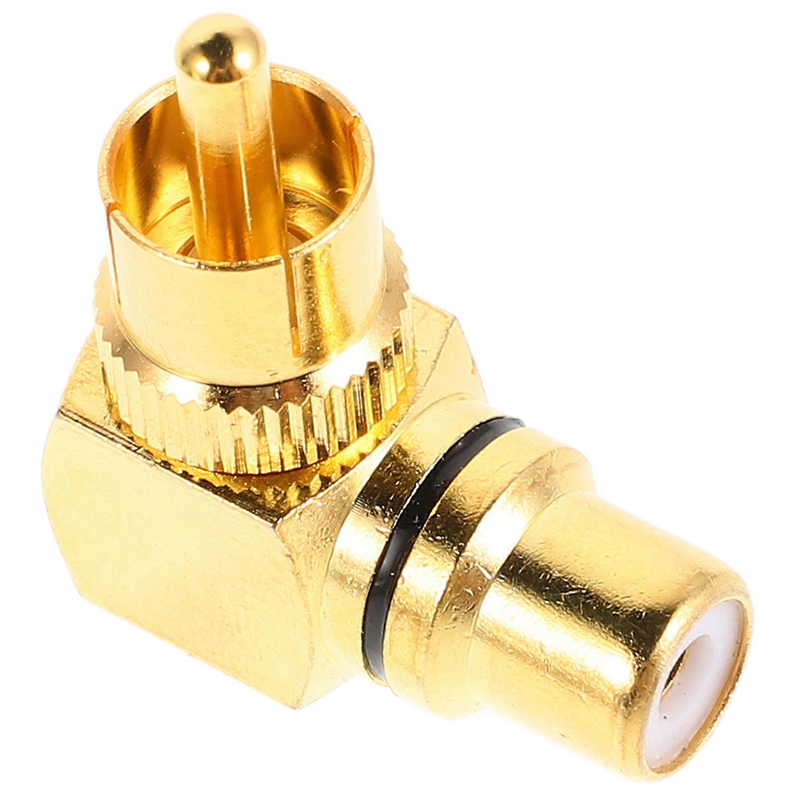 Multi RCA Adapter For Audio And Video Compatibility L-Shape Design Perfect For Wall-Mounted Installations 1Set