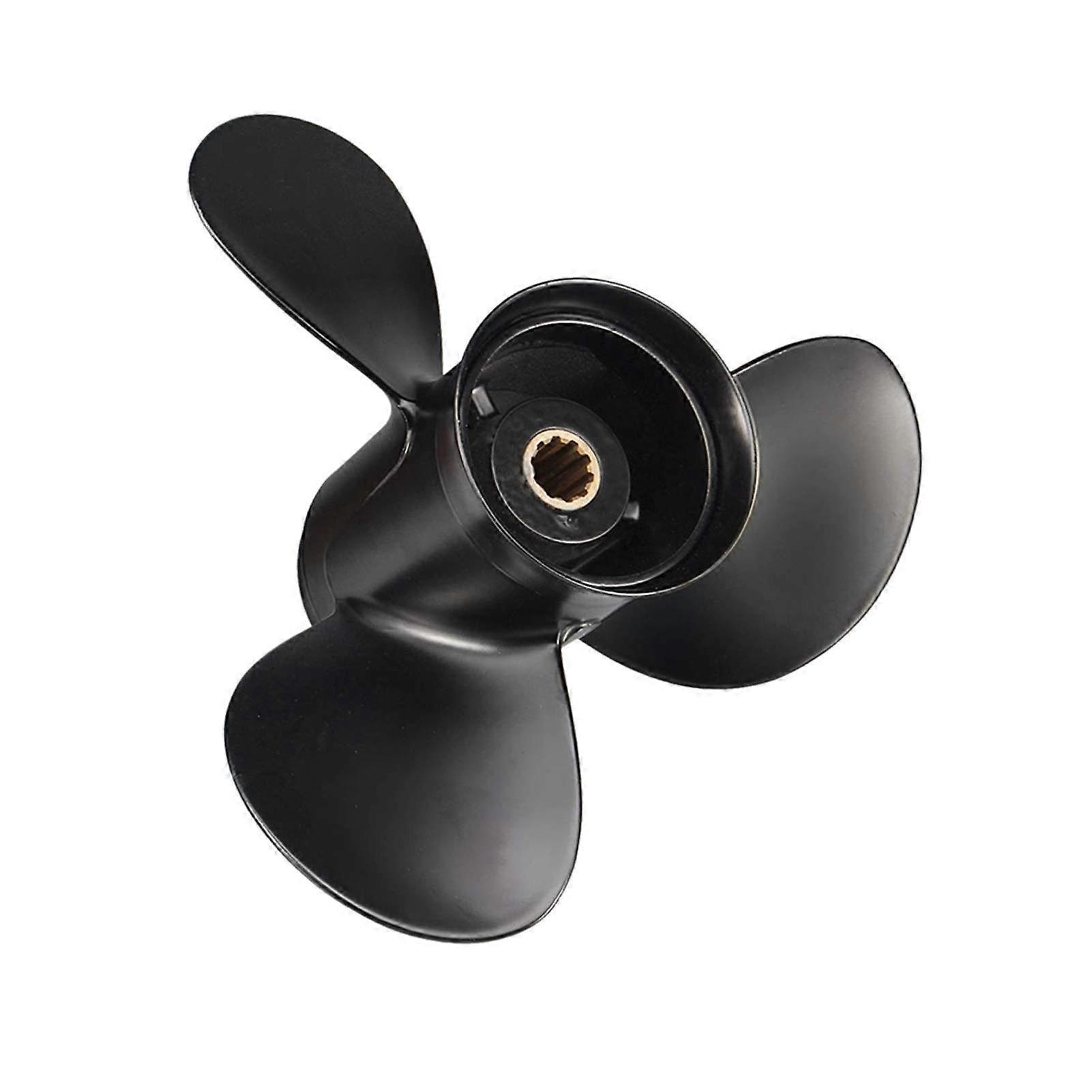 AU05 Marine Aluminum Alloy Outboard Propeller 3R0B645250 2530HP 9.9x12 for Tohatsu Spline Tooth 3 Blade Outboard Propeller