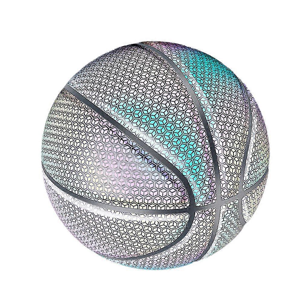 Luminous Basketball Neon Red Basketball Plaything for Adults Outdoor Night Training 23x23x23cm Size 1Pc Basketball 1Pc Mesh Bag 2Pcs Gas Pin