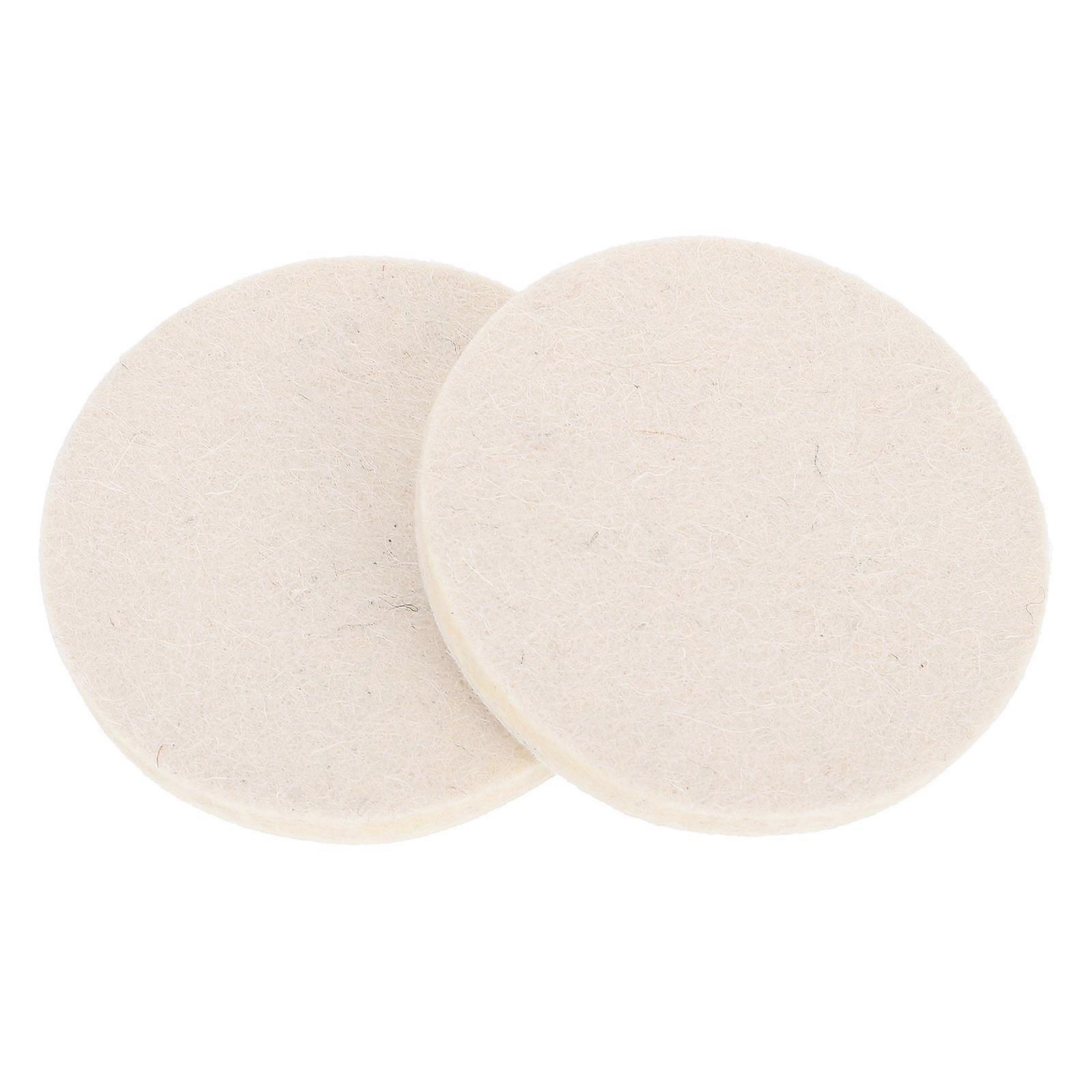 Polishing Flock Pads 2Pcs Round Shape Suitable For Electric Rotary Grinding Machine 12.5X12.5CM Wool Material