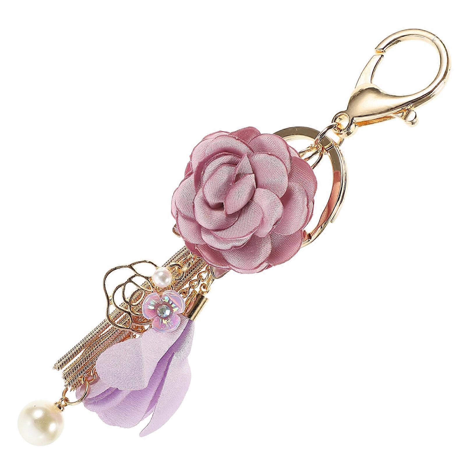 Elegant Rose Shaped Key Chain Decoration Designed For Home Decoration With Simple Style 1Pcs