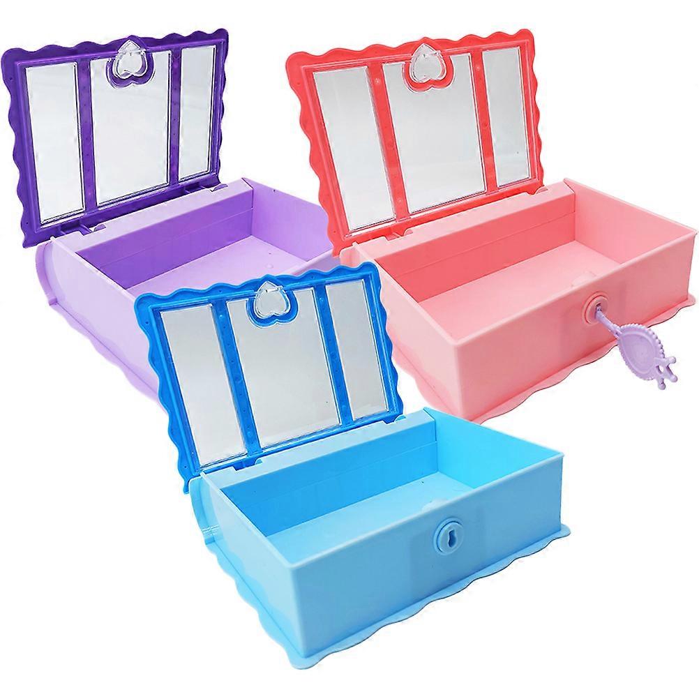 Adorable Book Shaped Storage Box with Lock for Packaging Made of Plastic Assorted Color