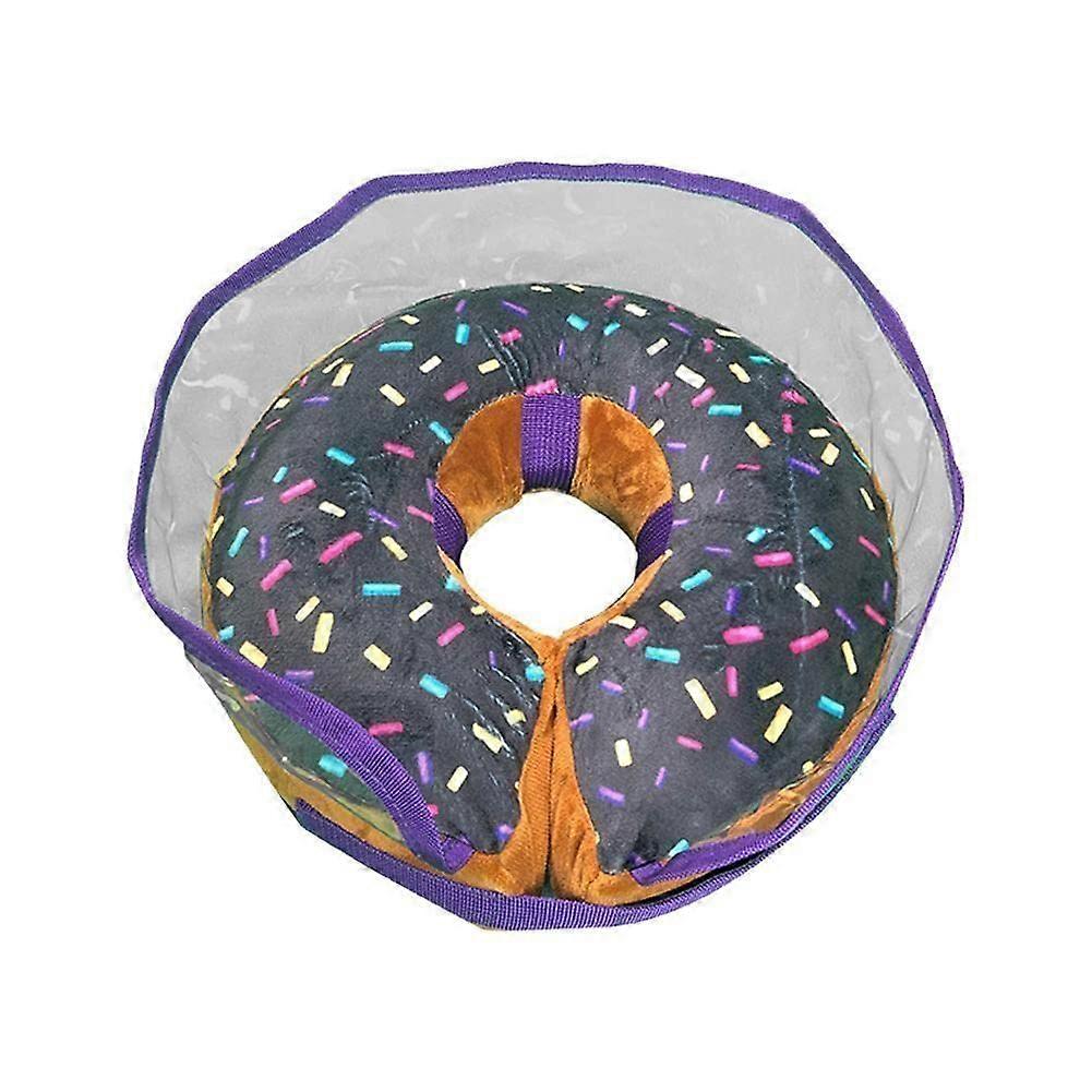 Dog Soft ECollar Pet Puppy Protection Head Cone Soft Inflatable Doughnut Collar Cone for SL Licki Dogs J3R6 Dog Surgery Brown L