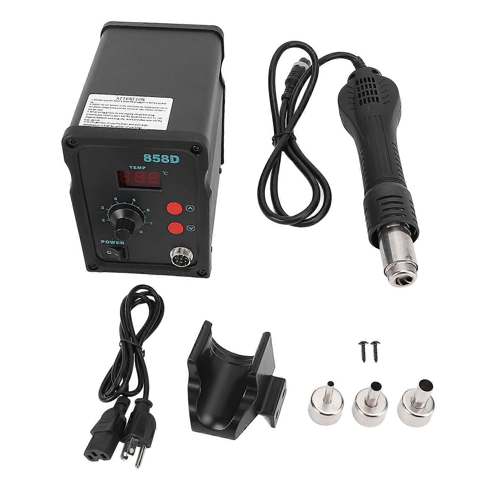 700W Hot Air Rework Station Kit LED Digital Display Compact Size 3 Nozzles Adjustable Temperature PID Program Phone Repair Tool