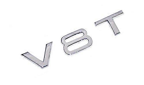 V8T Original Tuning Emblem Mudguard Type Sign Chrome