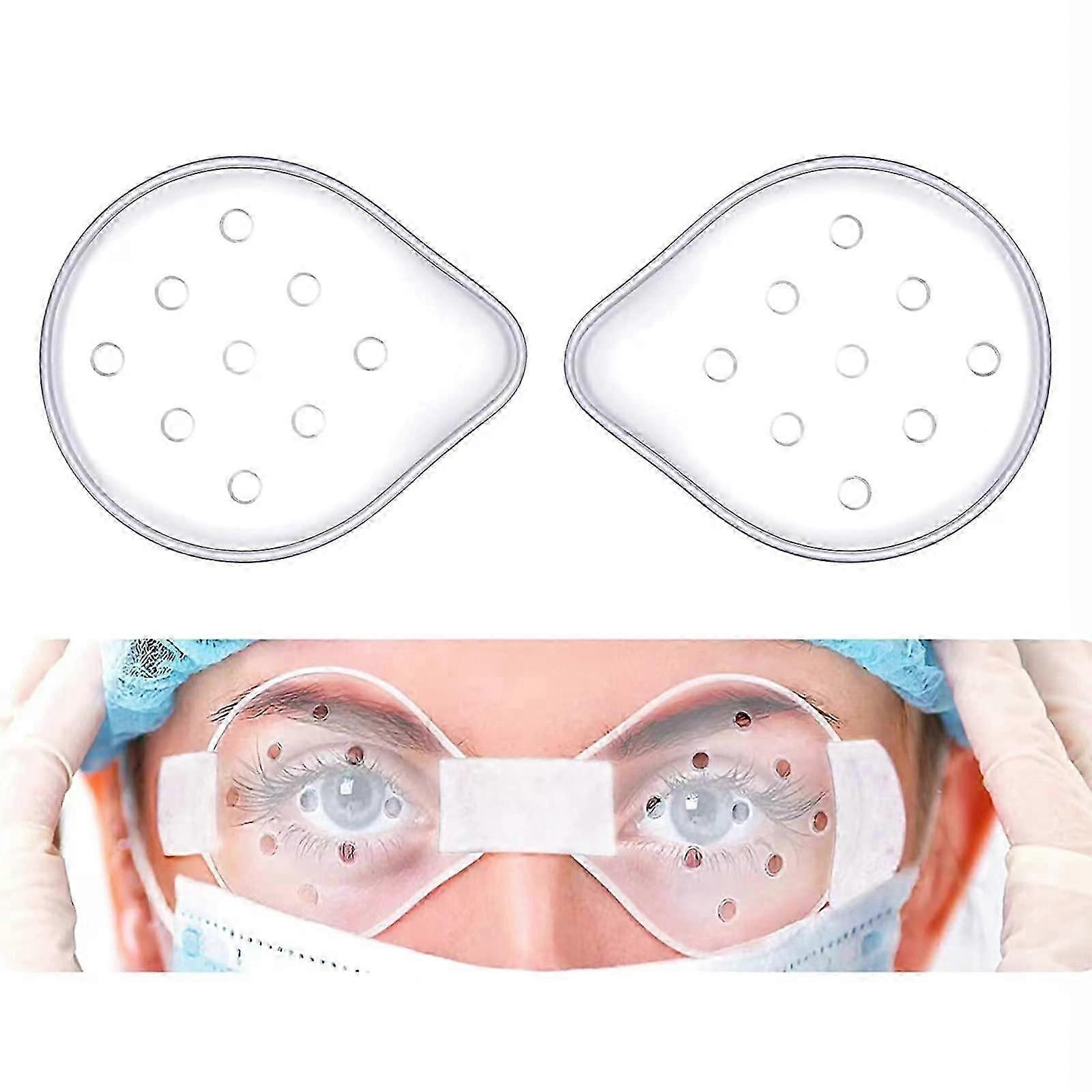 2-Pack Ventilated Eye Protection for Surgery - Clear, Breathable Post-Op Eye Cover & Patch