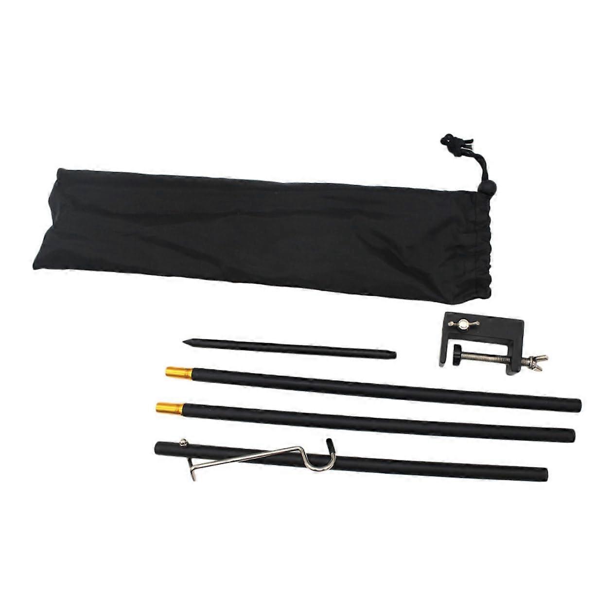 Portable Aluminum Alloy Camping Lamp Pole Stand with Hanging Hook