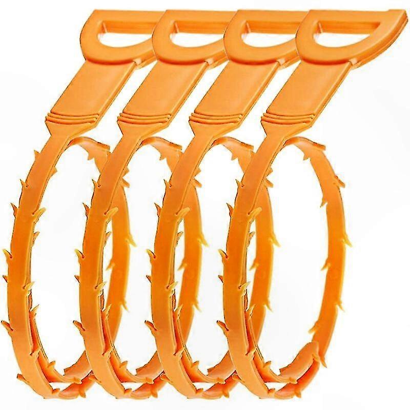 4-pakning avløpsrenseverktøy, hårfjerner slangeskrue for tette rør