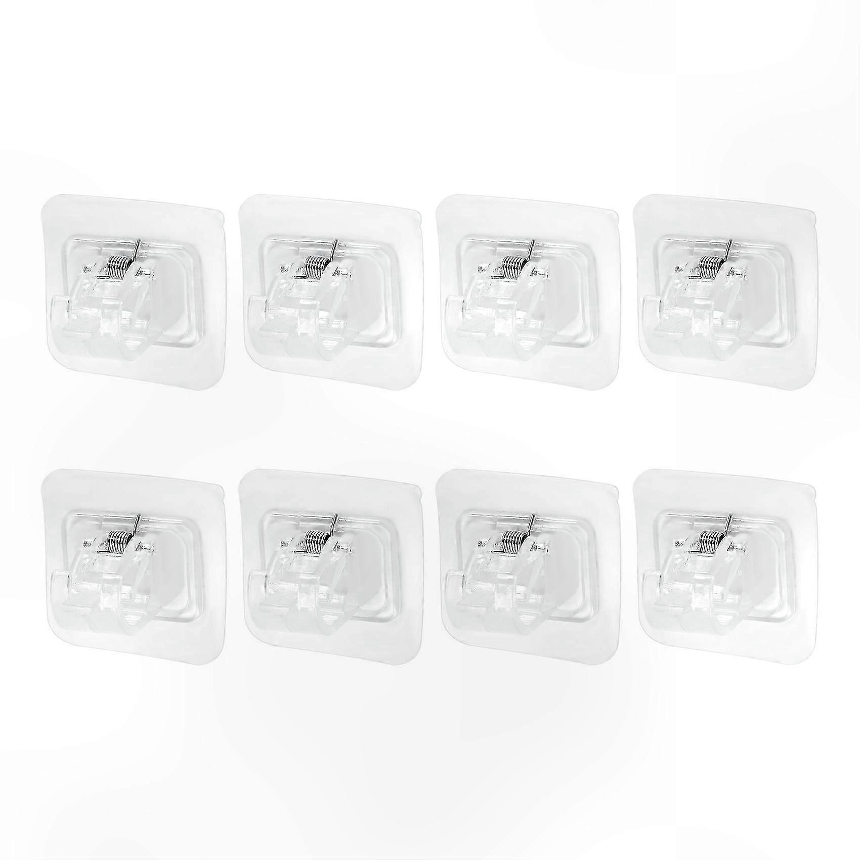 Curtain Rod Bracket No Drilling, Adhesive Curtain Rod Holder Hooks, No Drill Curtain Rod Brackets Hanger Clamp for Home
