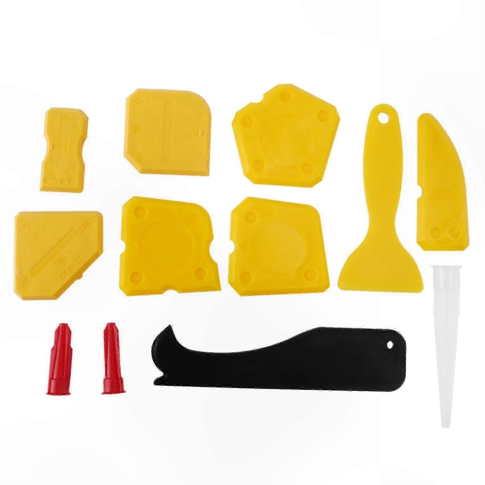 12-Piece Caulking Tool Set for Silicone Sealant Finishing, Grout Scraping, and Caulk Removal