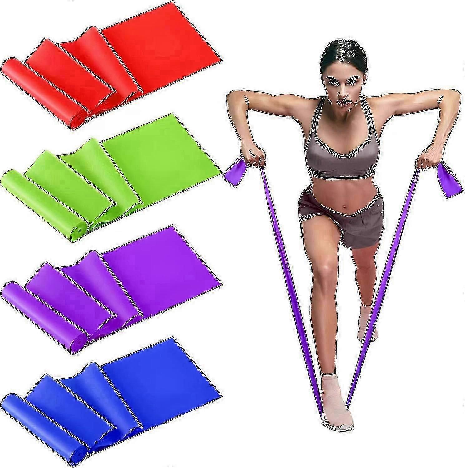 Theraband Exercise Bands Set with 4 Levels of Resistance Ideal for Yoga Pilates and Strength Training