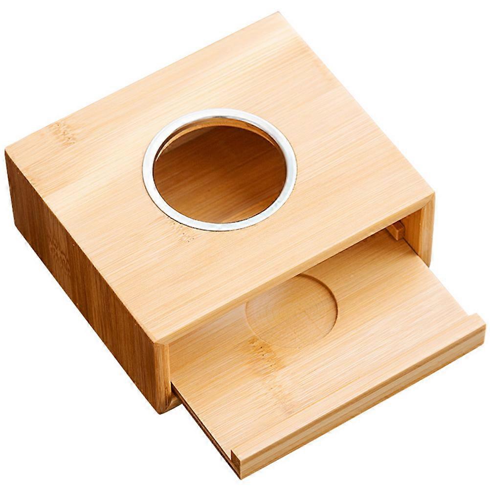 Bamboo Teapot Warmer with Beige Color for Tea and Milk Warming Safe Non Slip Bottom 7 Inch Diameter