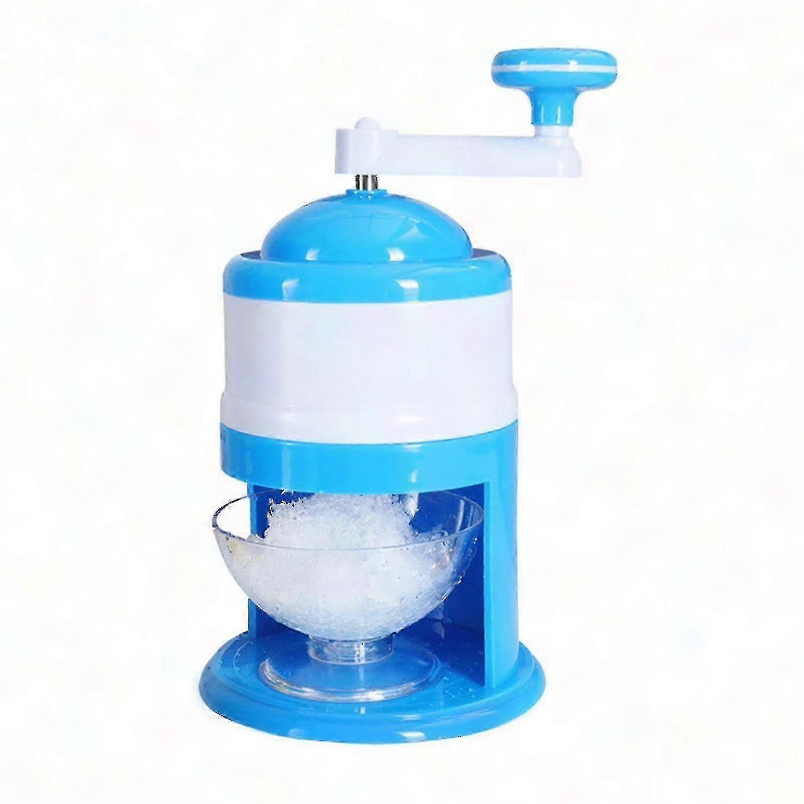 Eco-Friendly Manual Ice Shaver Machine, Large Capacity Plastic Ice Crusher for Home Use