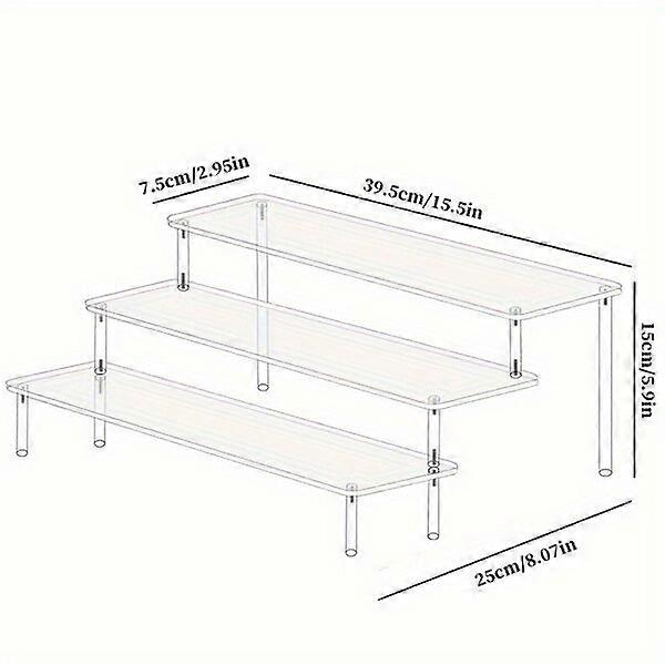 Acrylic stands, 1 - 4 layers, transparent design shows elegance