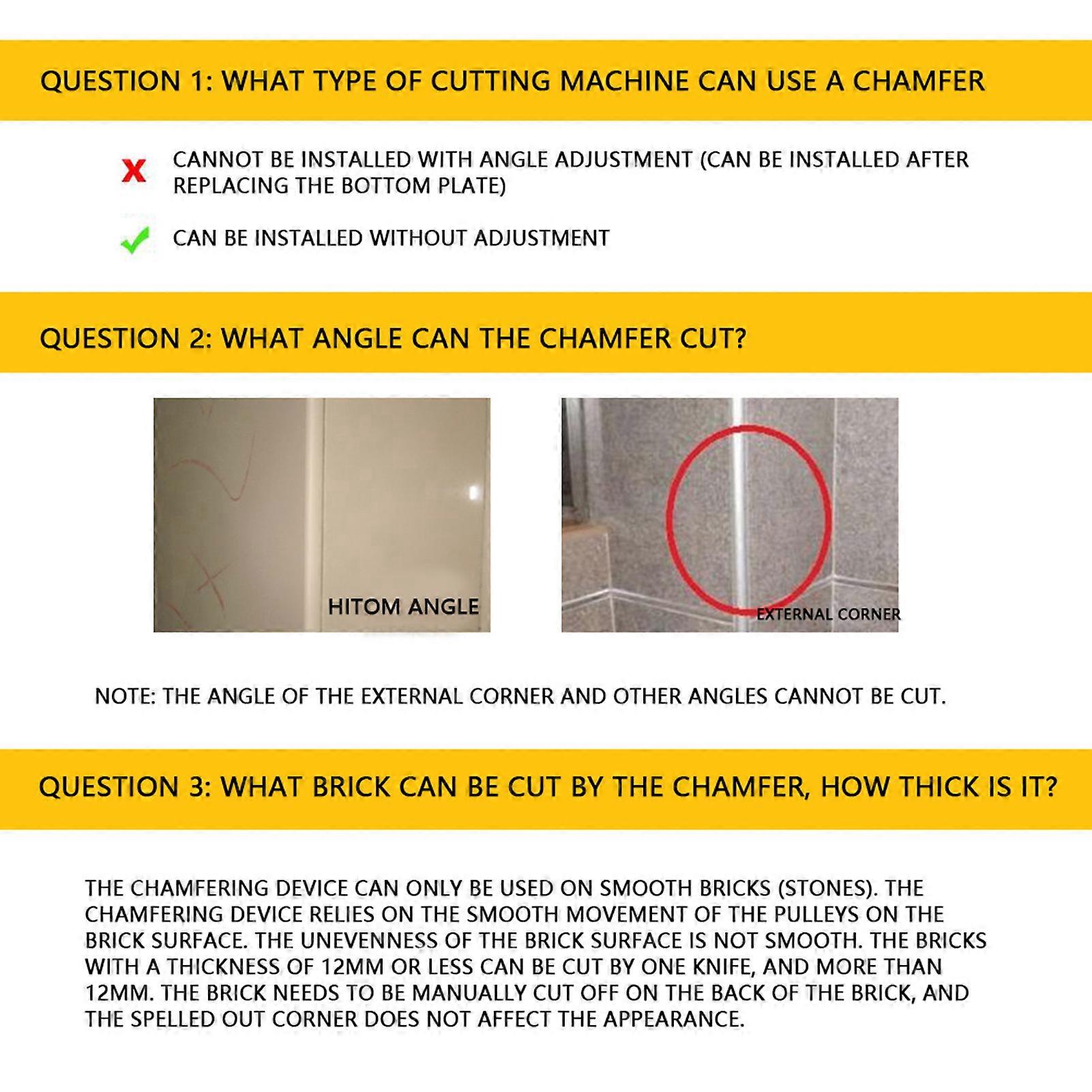 Tile Chamfering Machine 45° Angle Cutting Tool Alloy Desktop Manual