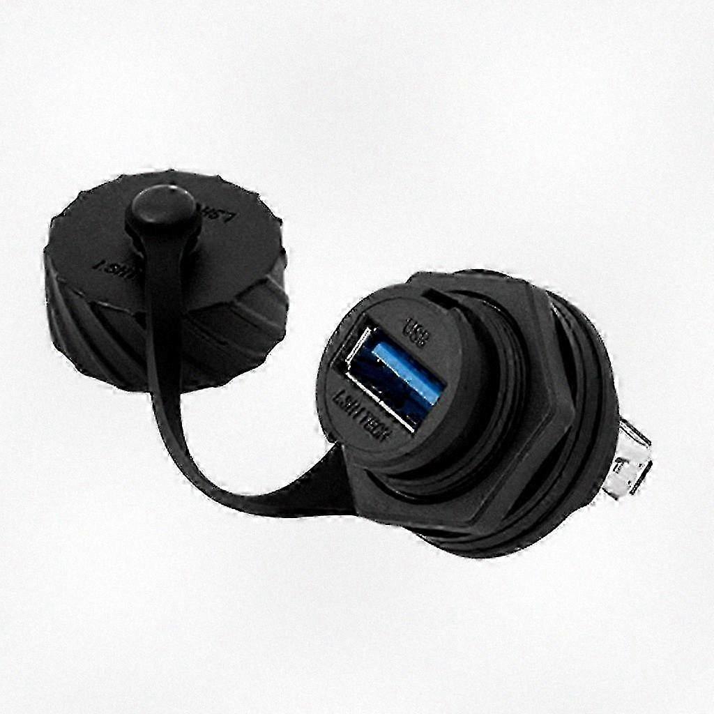 Waterproof USB 2.0 3.0 Panel Mount Adapter with Cap IP67 Connector for Outdoor Use