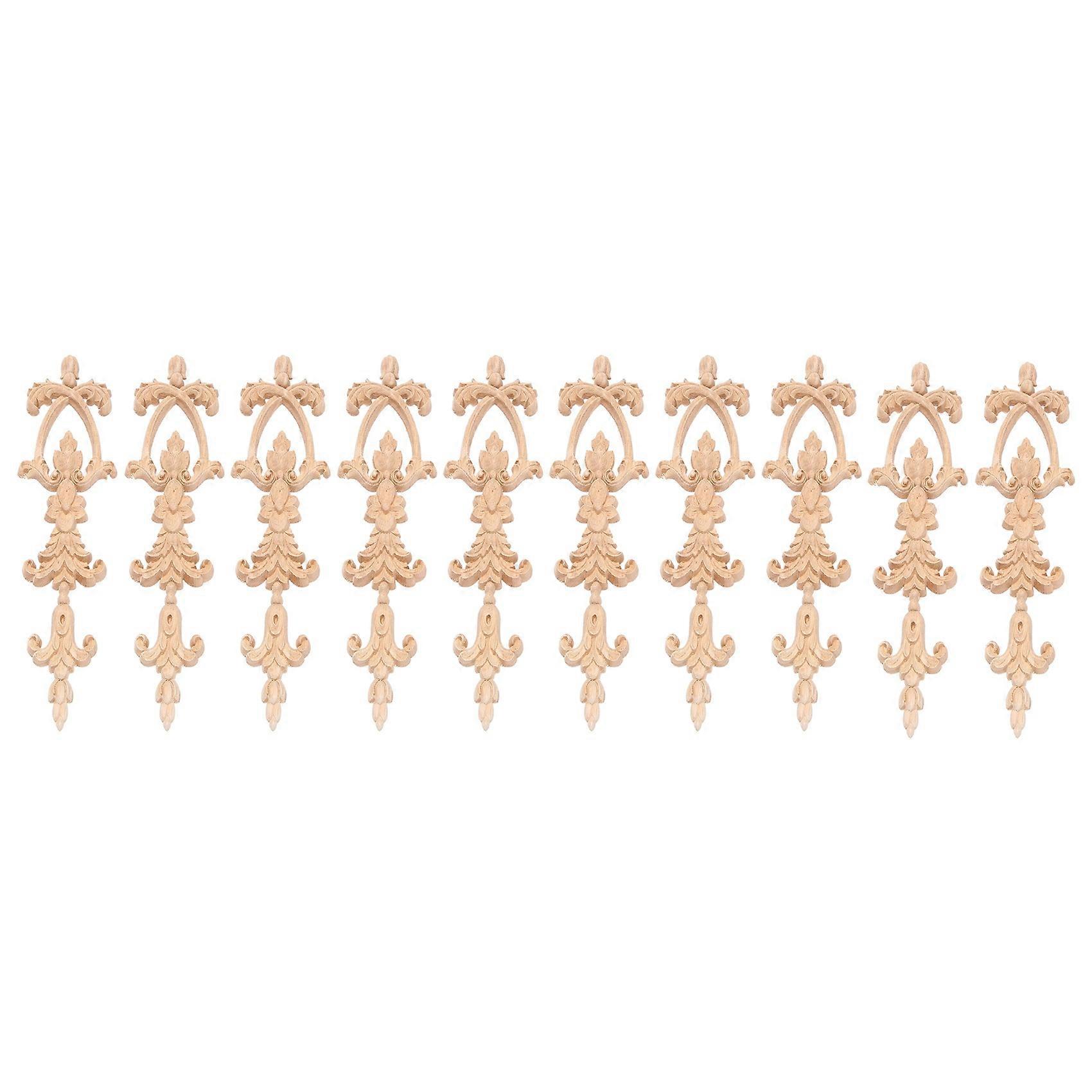 8X Rubber Wood Carved Applique Vintage Furniture 3