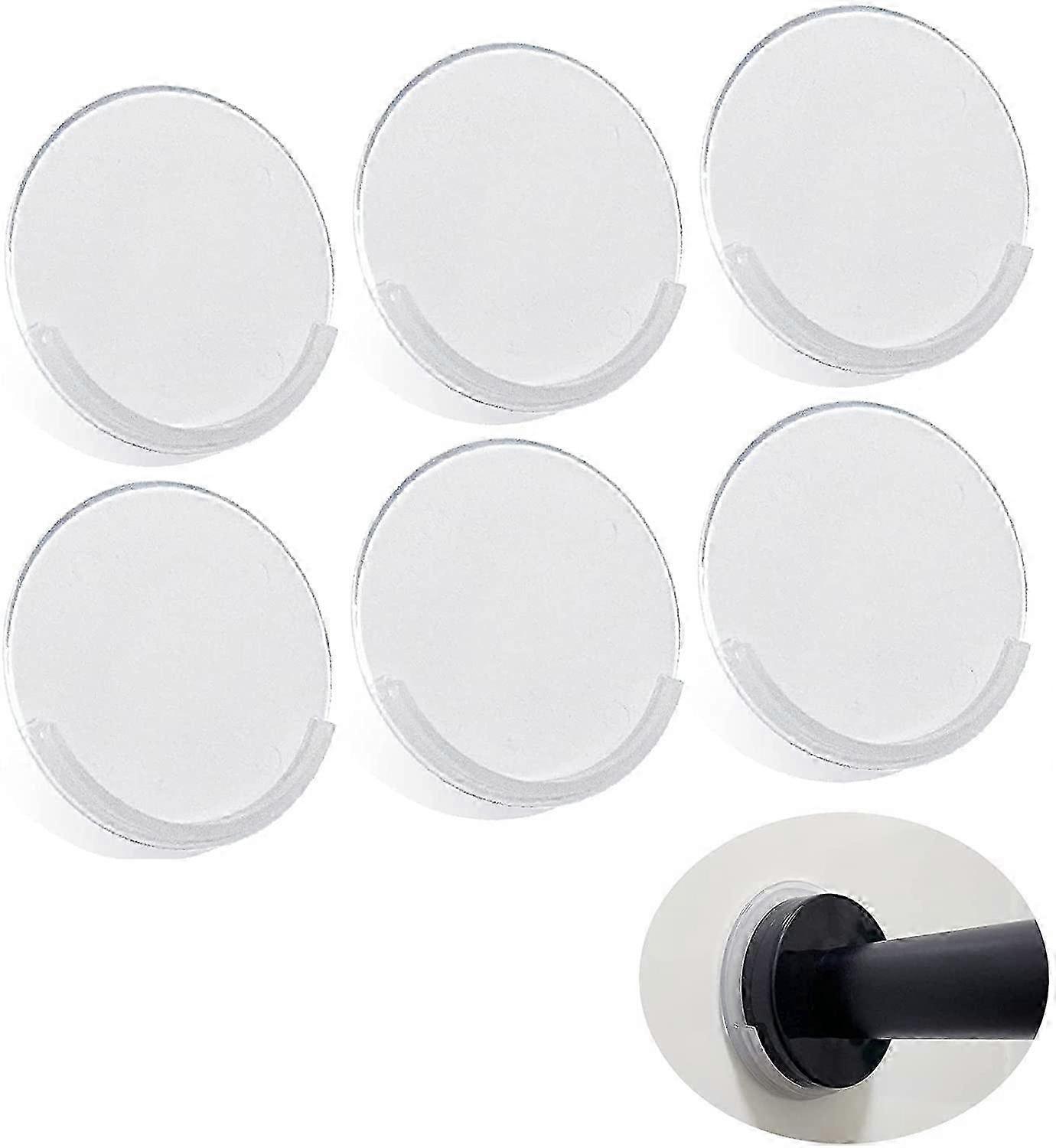 シャワーカーテンロッドホルダー |ドリルなしのスティックオン壁掛けブラケット |テンションロッドリテーナー