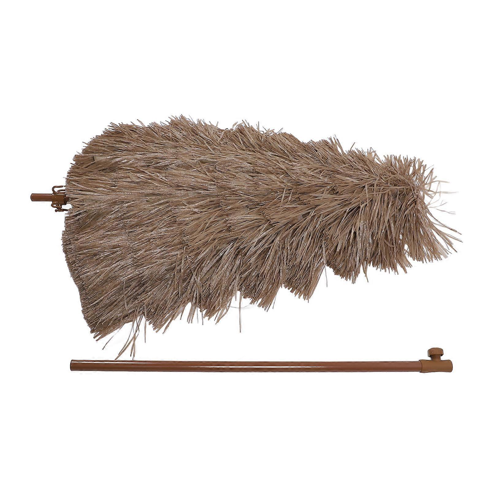 3m Thatch Umbrella Adjustable Tilt Sun Resistant Patio Straw