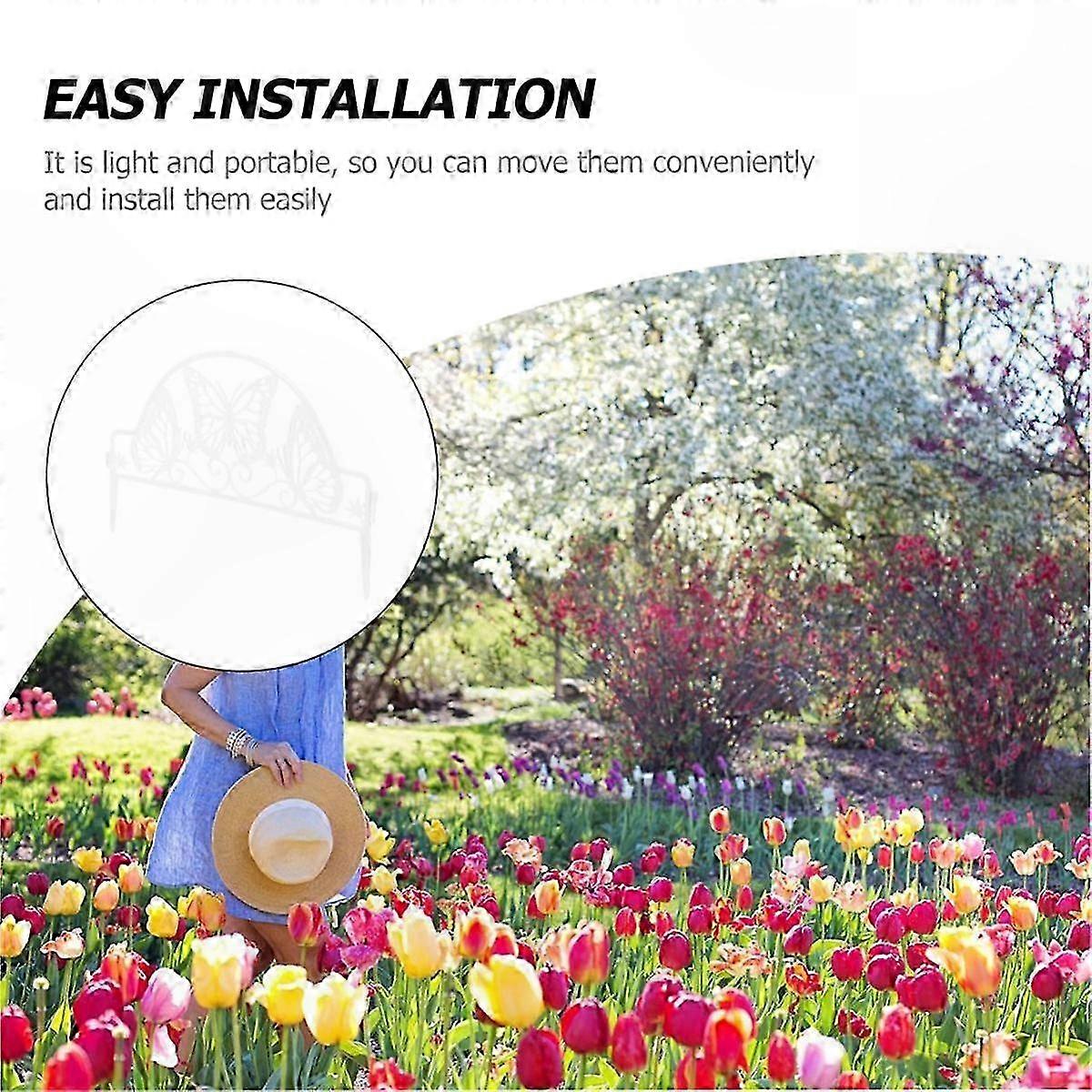 Garden Border Fence Set with Christmas Tree Design for Lawn and Outdoor Decorative Use